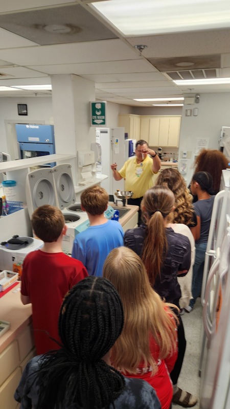 7th and 8th grade students exploring the healthcare field