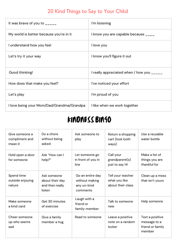 Kindness Week Handouts