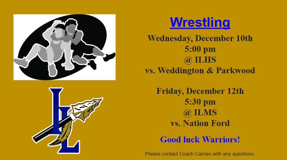 Picture of wrestlers and the IL logo