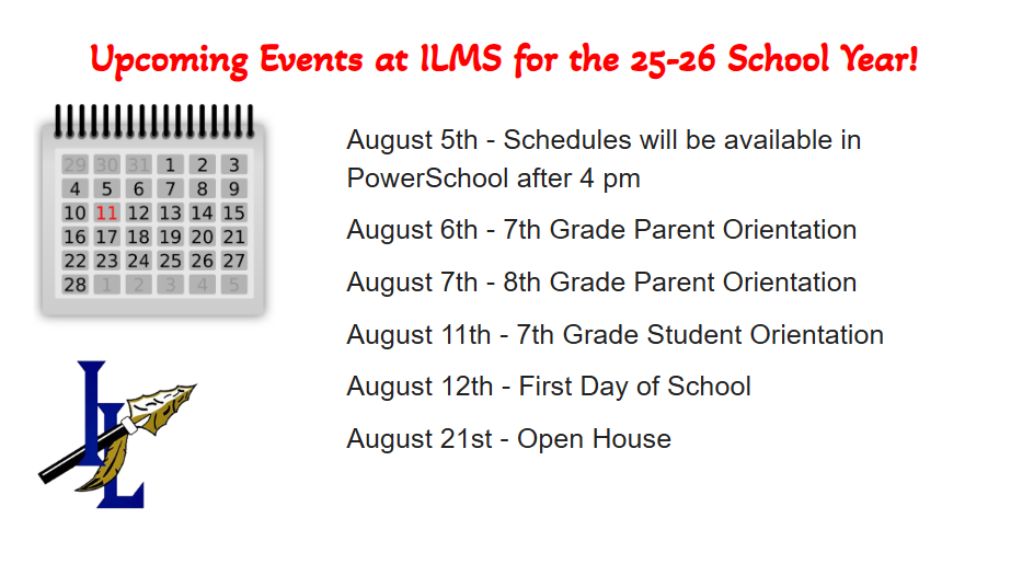 Picture of a calendar and IL logo