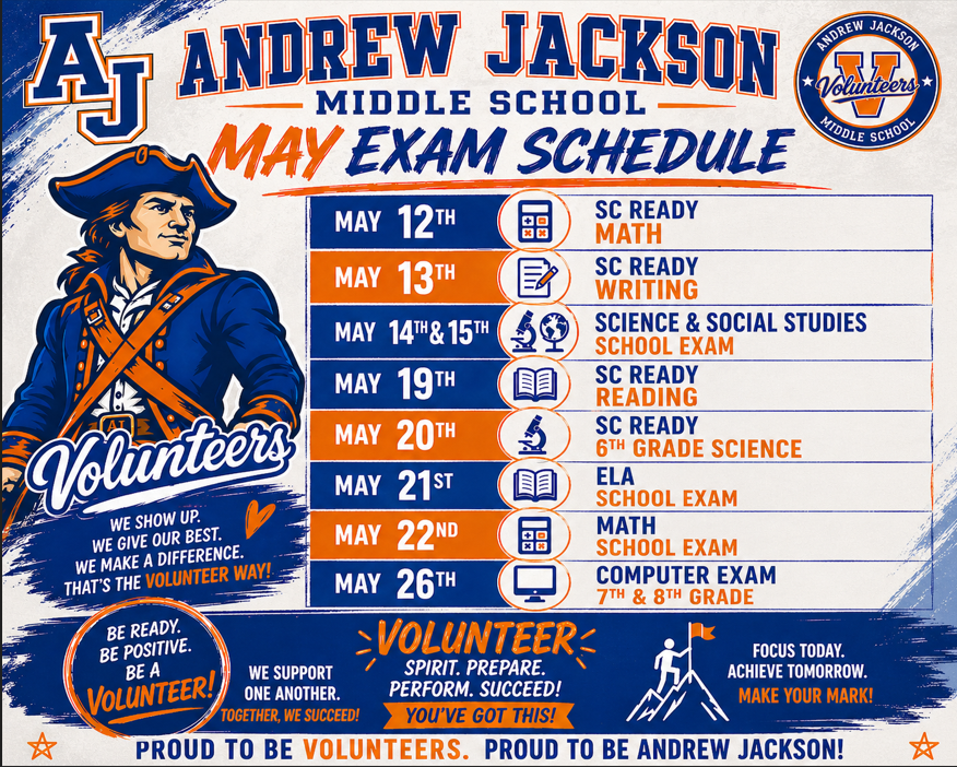 may exam schedule