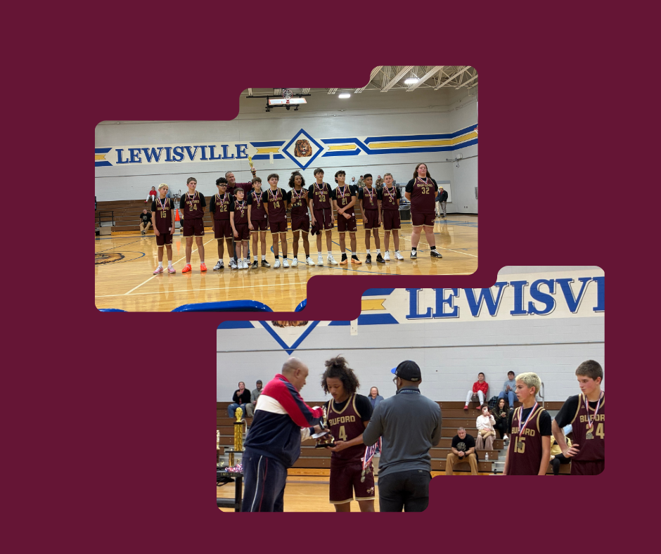 BMS Basketball Team and Keyunh Montgomery