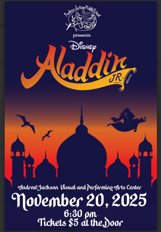 Poster of Aladdin One night only November 20 th  2025
