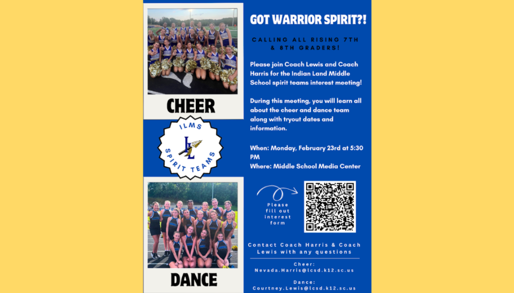 image of cheer fluer with pictures of cheerleaders