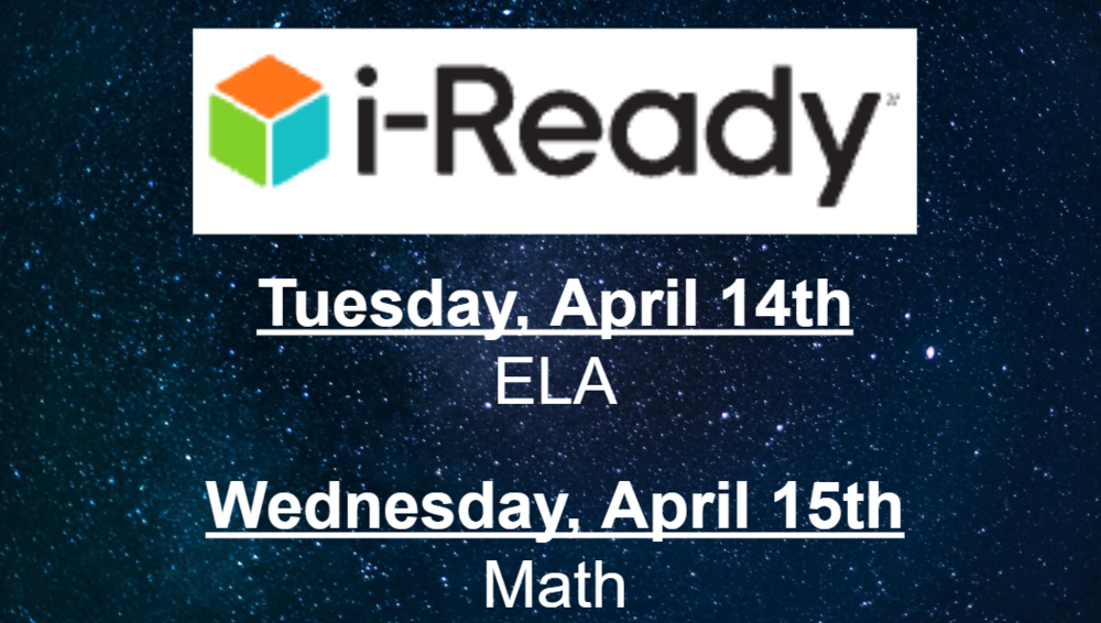image of iready logo with testing dates