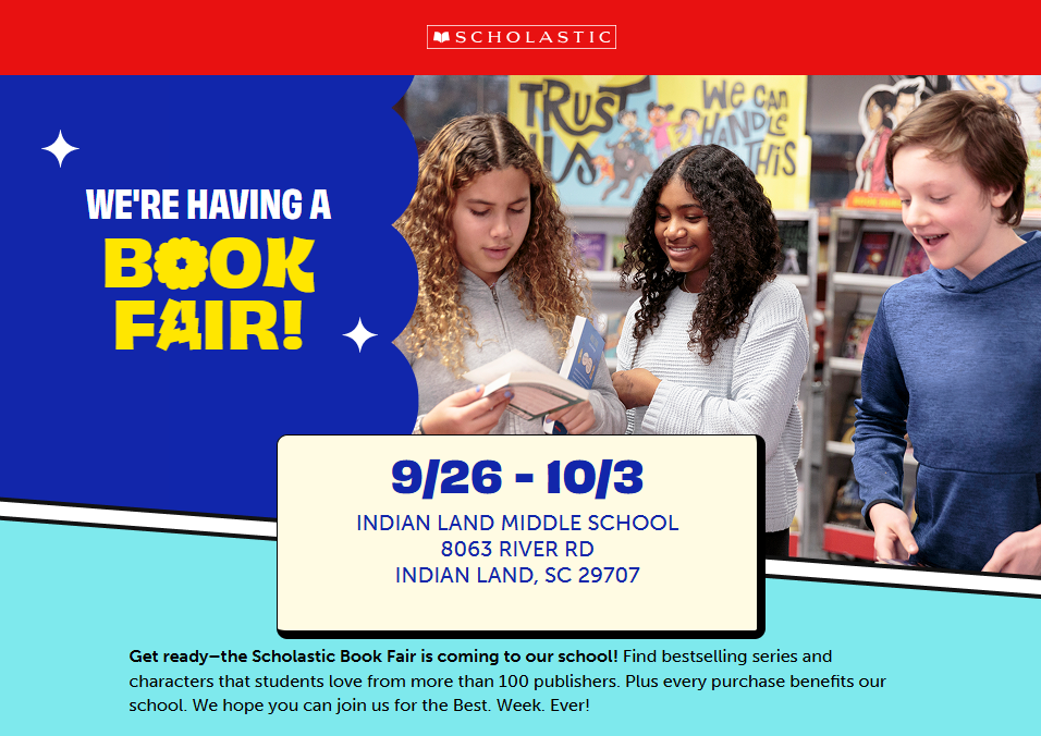 image of students at a book fair