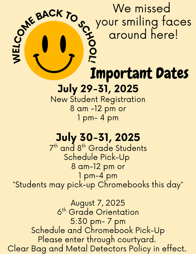 Back To School Dates