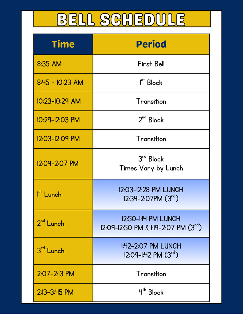 Image of Bell Schedule