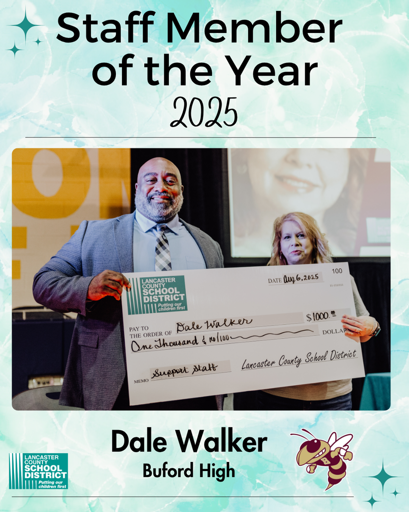 Staff member of the year Dale Walker.