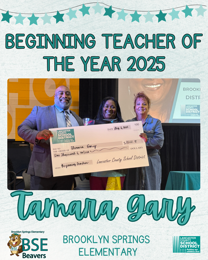 beginning teacher of the year, Tamara Gary