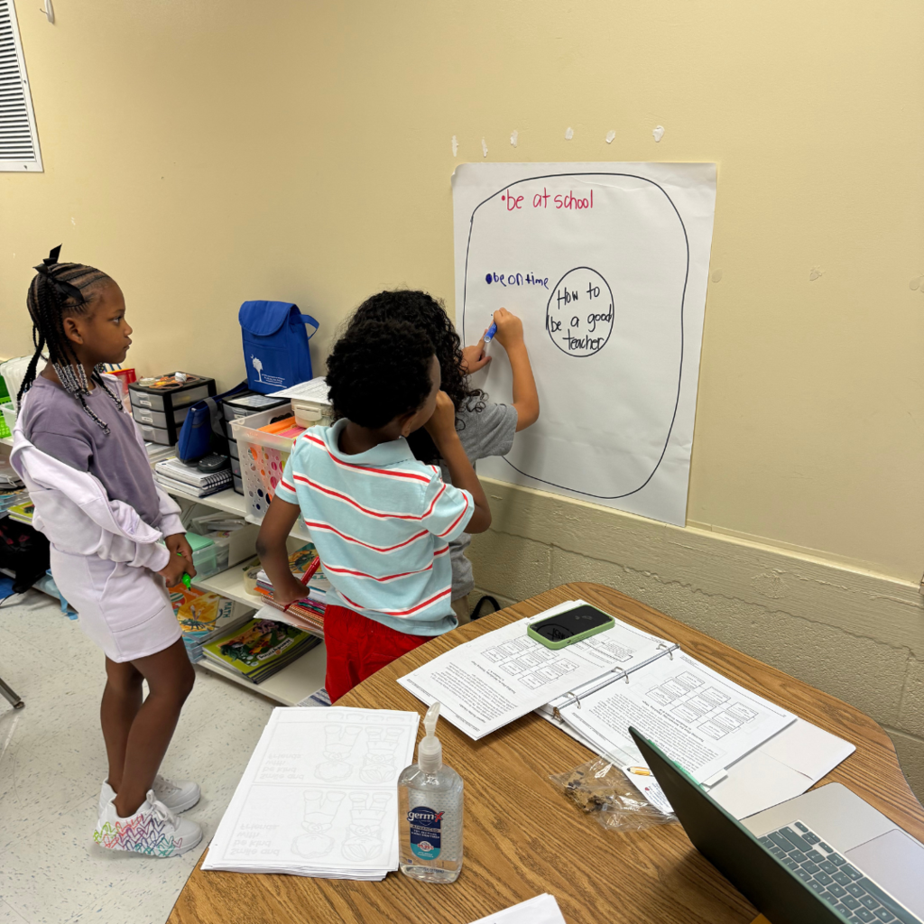 students working together