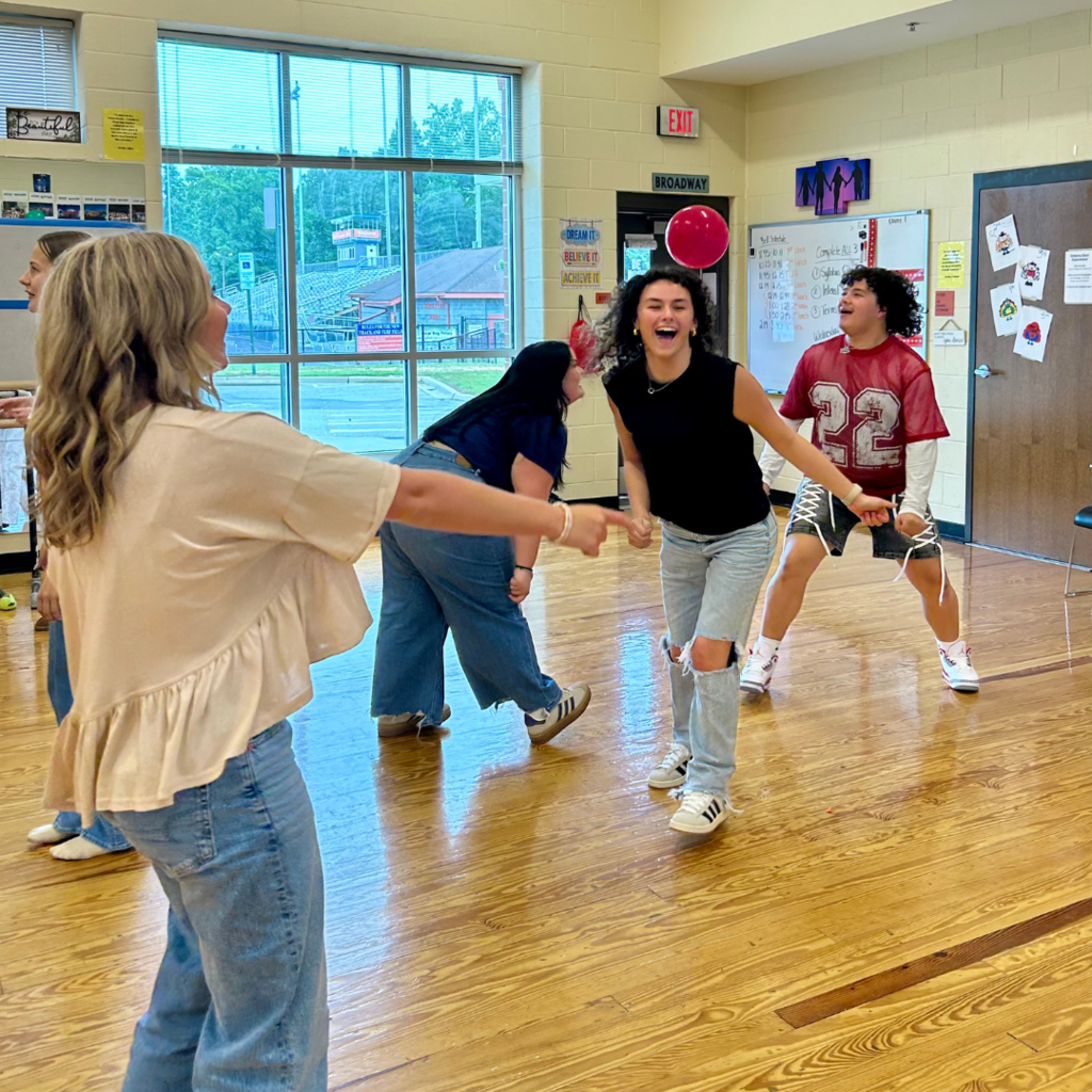 Students having fun in class