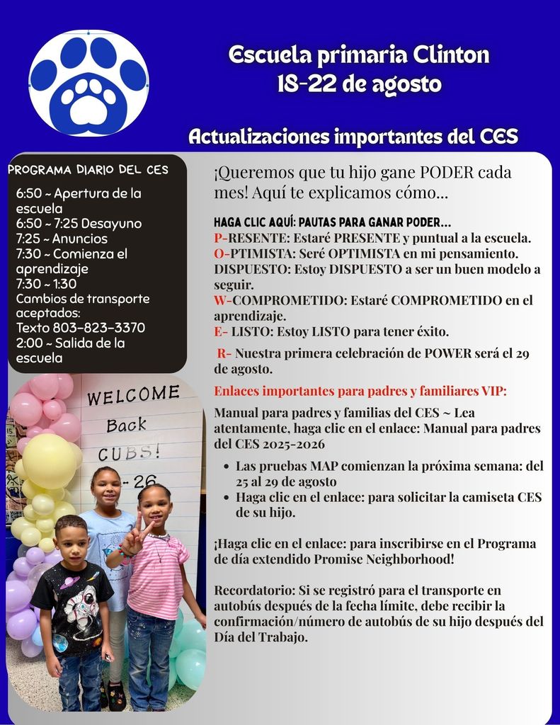 Spanish_CES Parent & Family Aug. 18 - 22