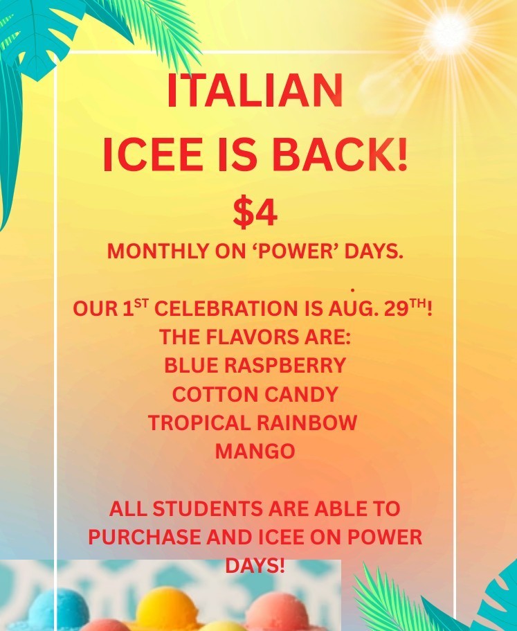 Italian Ice for Sale, Aug. 29 $4
