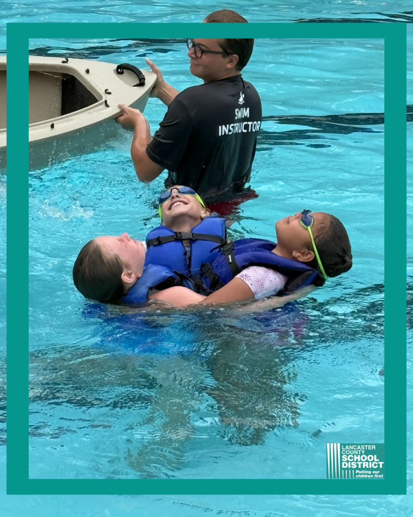 Kershaw students learning how to swim