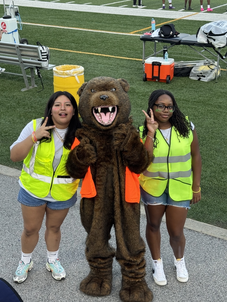 bruin mascot and students