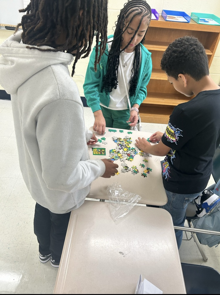 Working on putting puzzles together
