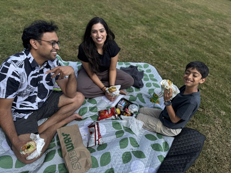 picnic on the patio