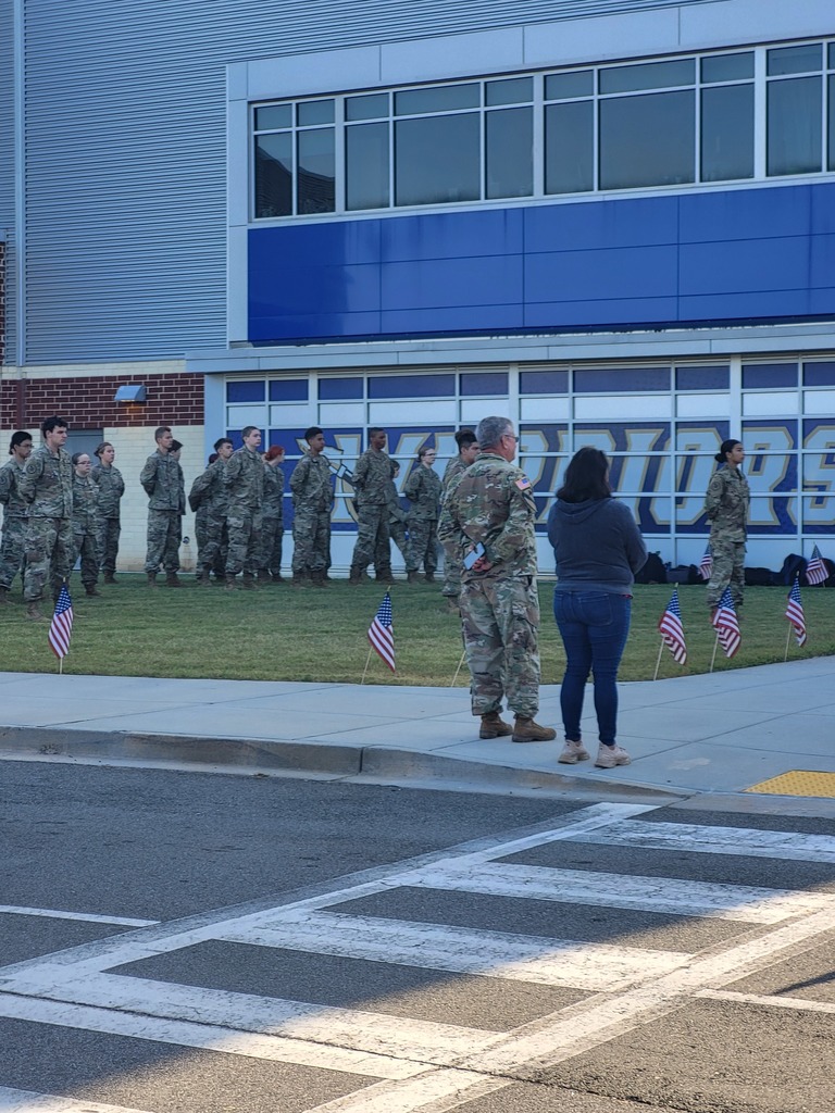 Sgt Major Cato stands and watches his JROTC cadets during the Patriots Day Program on 9/11