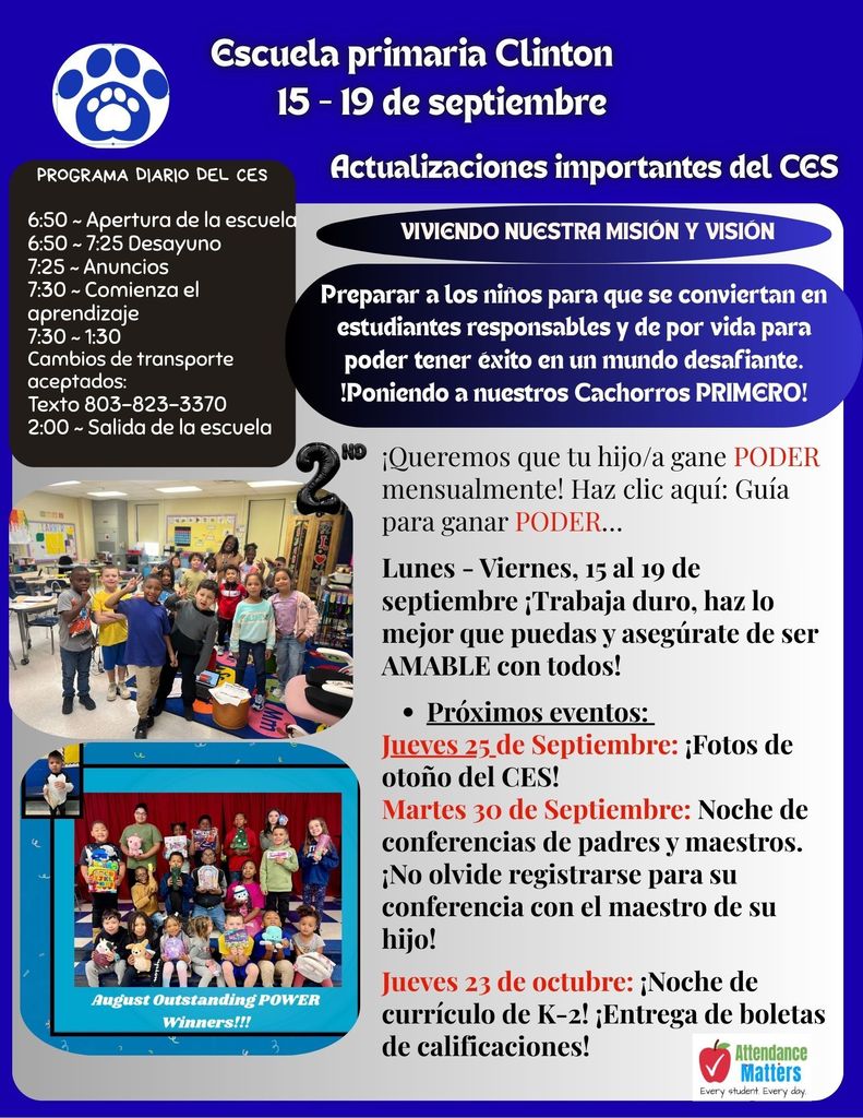 Spanish_CES Parent & Family Update Sept. 15-19