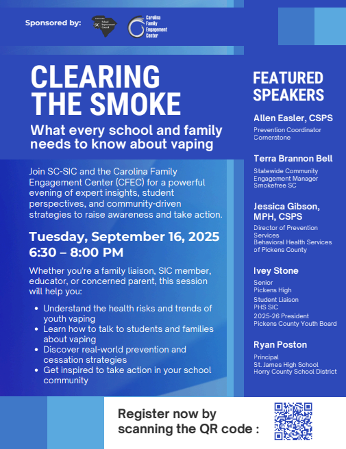 Clearing the Smoke. Tuesday, September 16, 2025 6:30-8:00pm