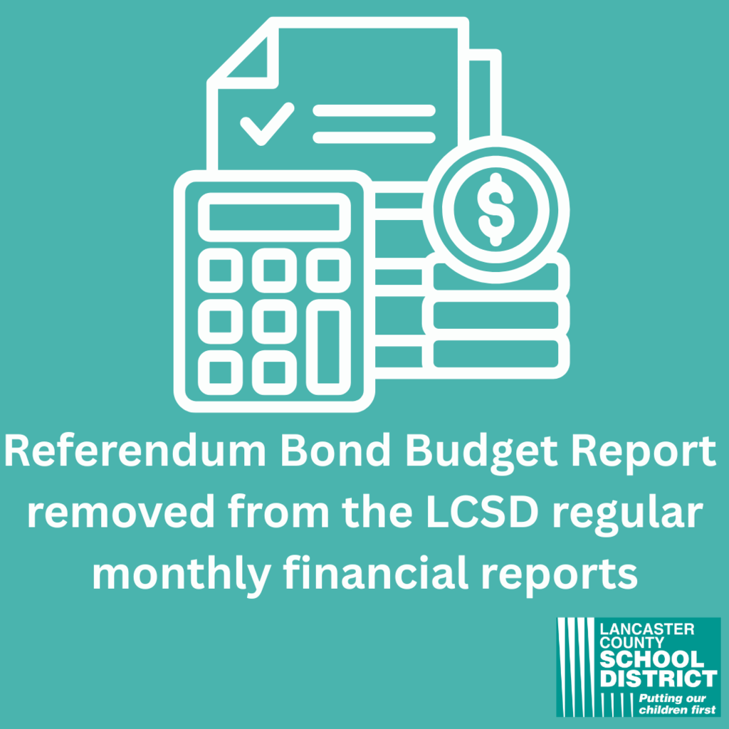 Referendum Bond Budget Report Removed 9/16/25