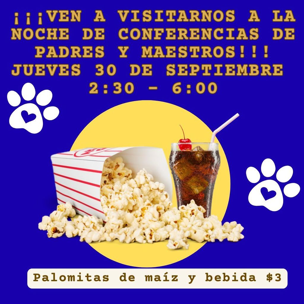 Spanish_CES Fundraiser ~ 'POP' In for Parent Teacher Conference Night 9/30