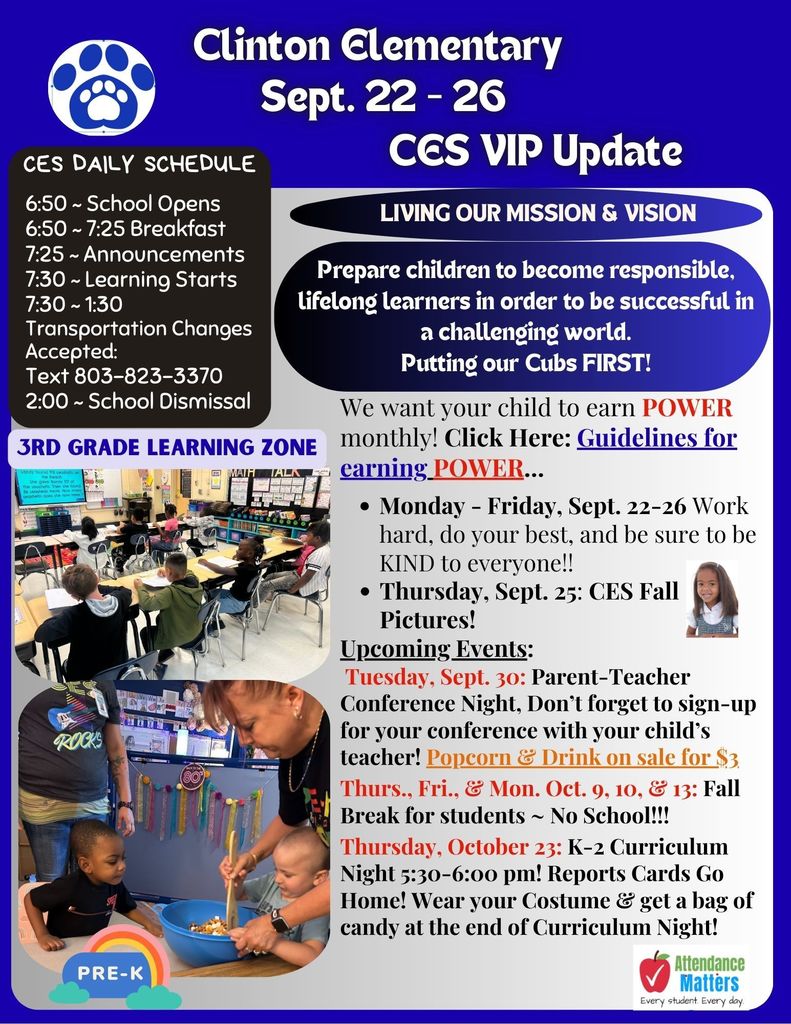 CES Parent Update Sept. 22 - 26