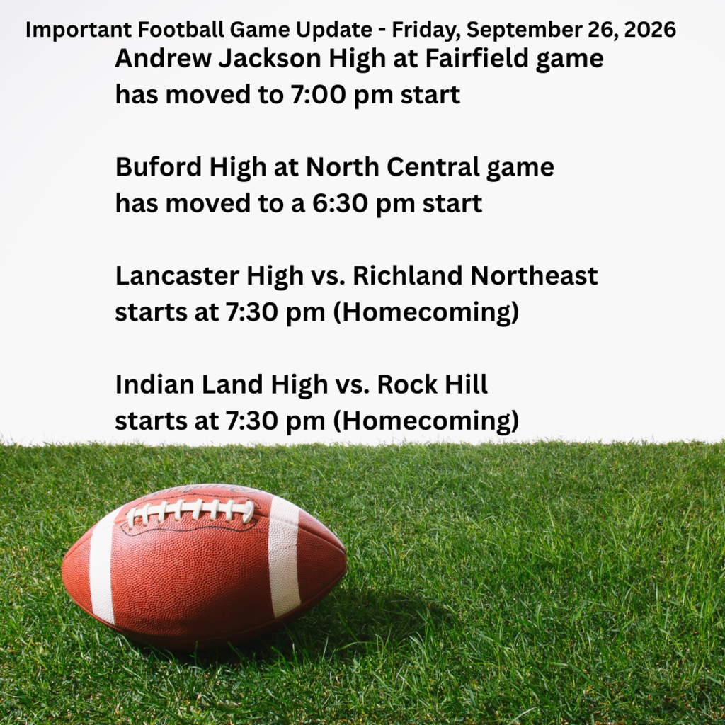 September 26, 2025 Football Game Update