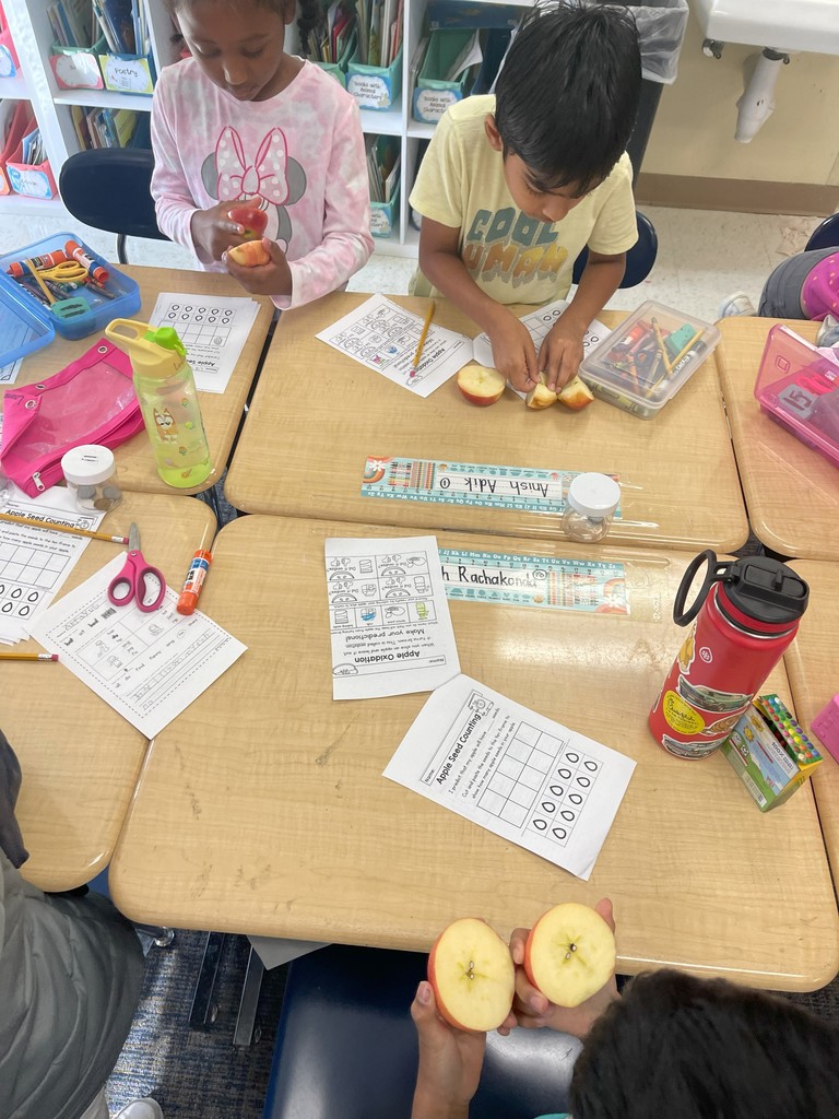 exploring apples in Ms. Powell's class