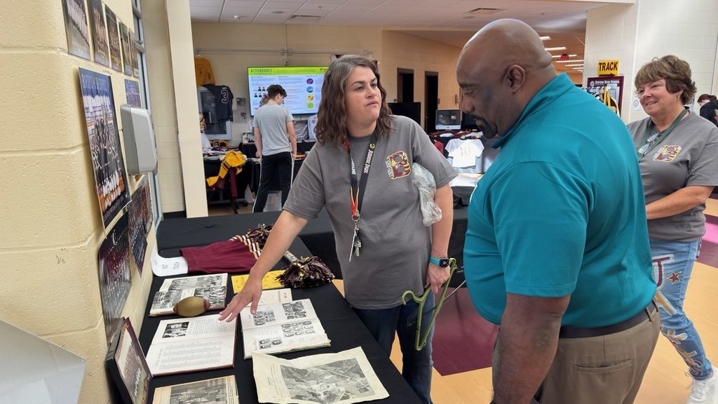 Dr. Fitzpatrick at Buford High's Homecoming Centennial Museum.
