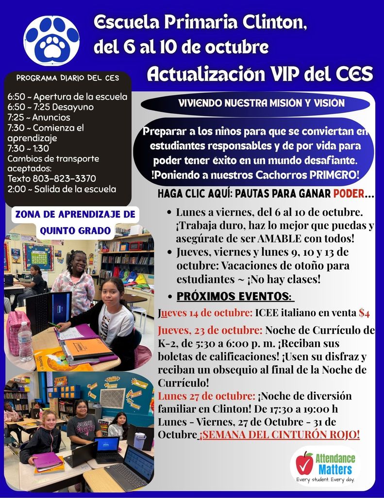 Spanish_CES Parent & Family Update Oct. 6-10