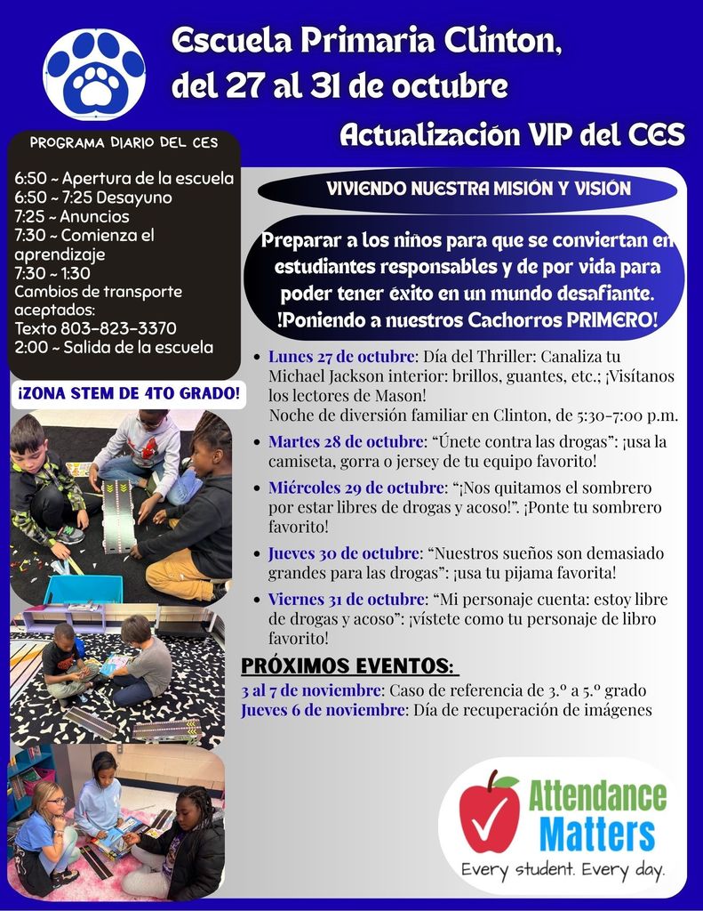 Spanish_Oct. 27-31 CES Parent & Family Update