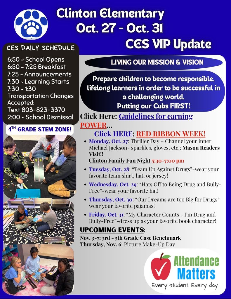 CES Parent & Family Update Oct. 27-31