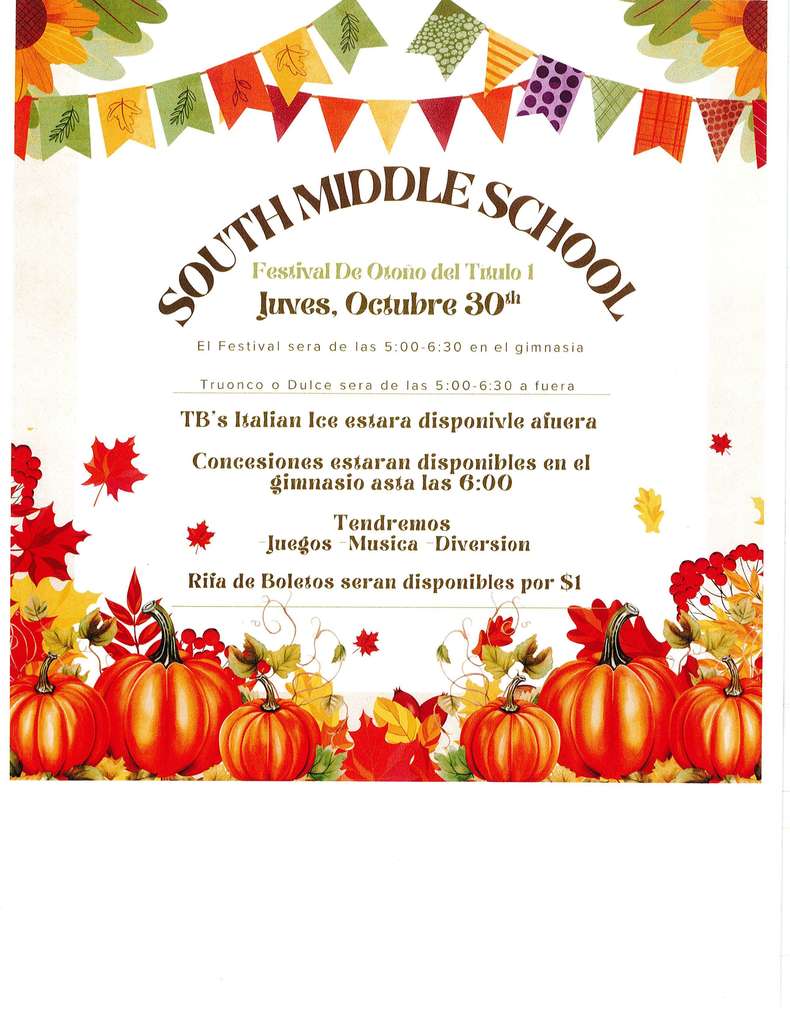 Flyer for Fall Festival Esp