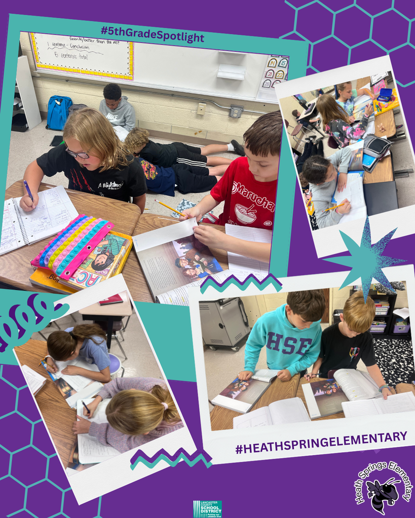 Heath Springs Elementary School Students 5TH Grade