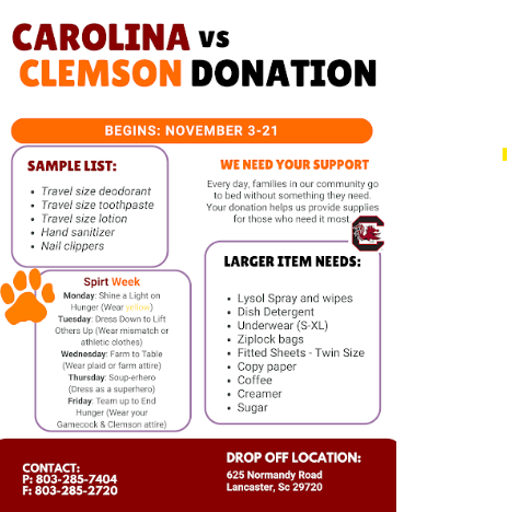 LCSDCC Donation Drive Flyer
