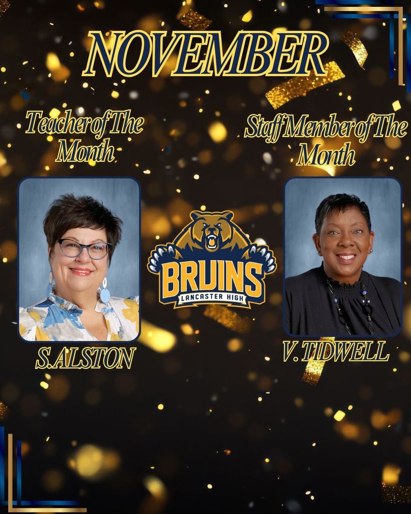 Teacher of the month and staff member of the month