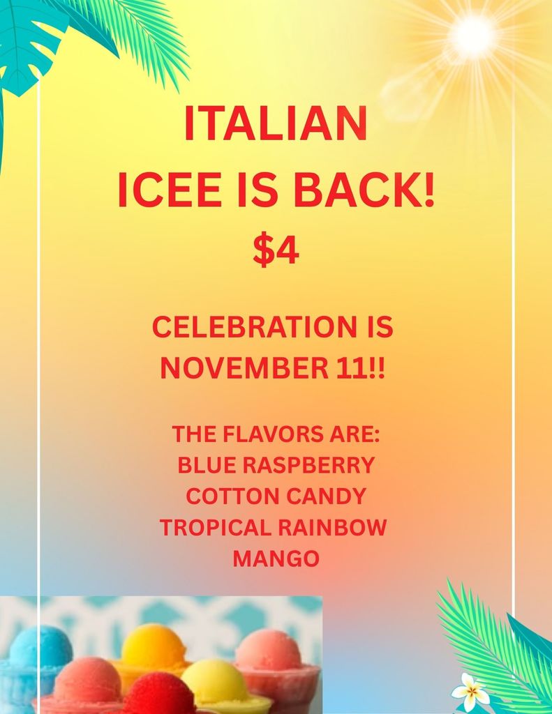 Italian Icee Sale 11-11-25