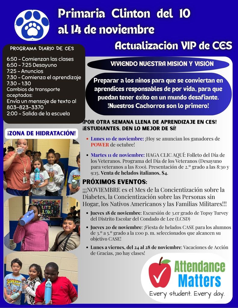 Spanish_Nov. 10-Nov. 14_CES Parent & Family Update