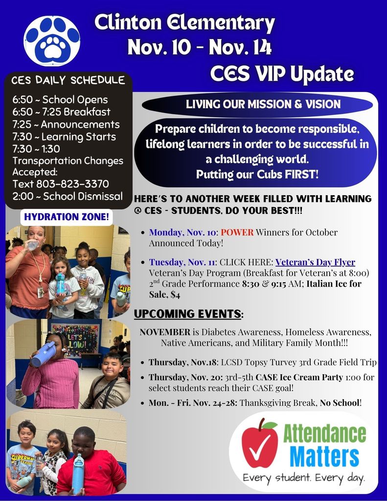 Nov. 10-Nov. 14_CES Parent & Family Update