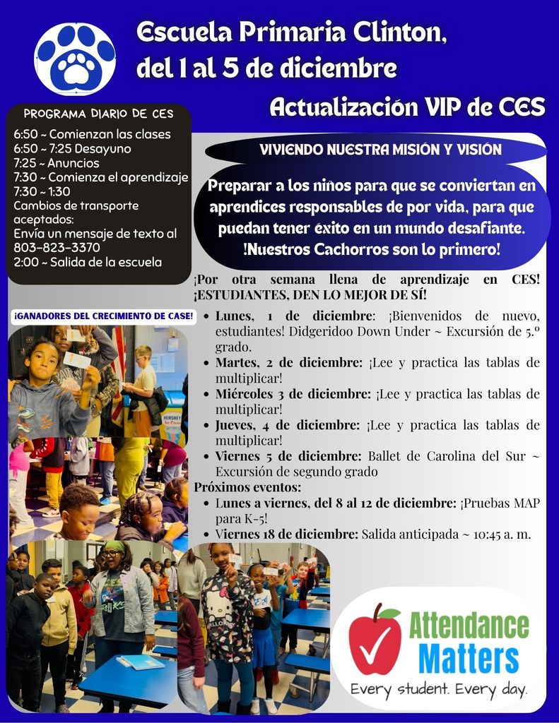 Spanish_CES Parent & Family Update Dec. 1 - 5