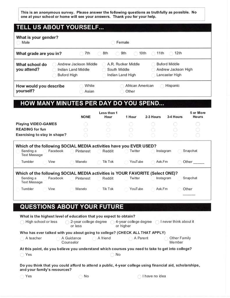 Page 1 of Survey 12/1/25