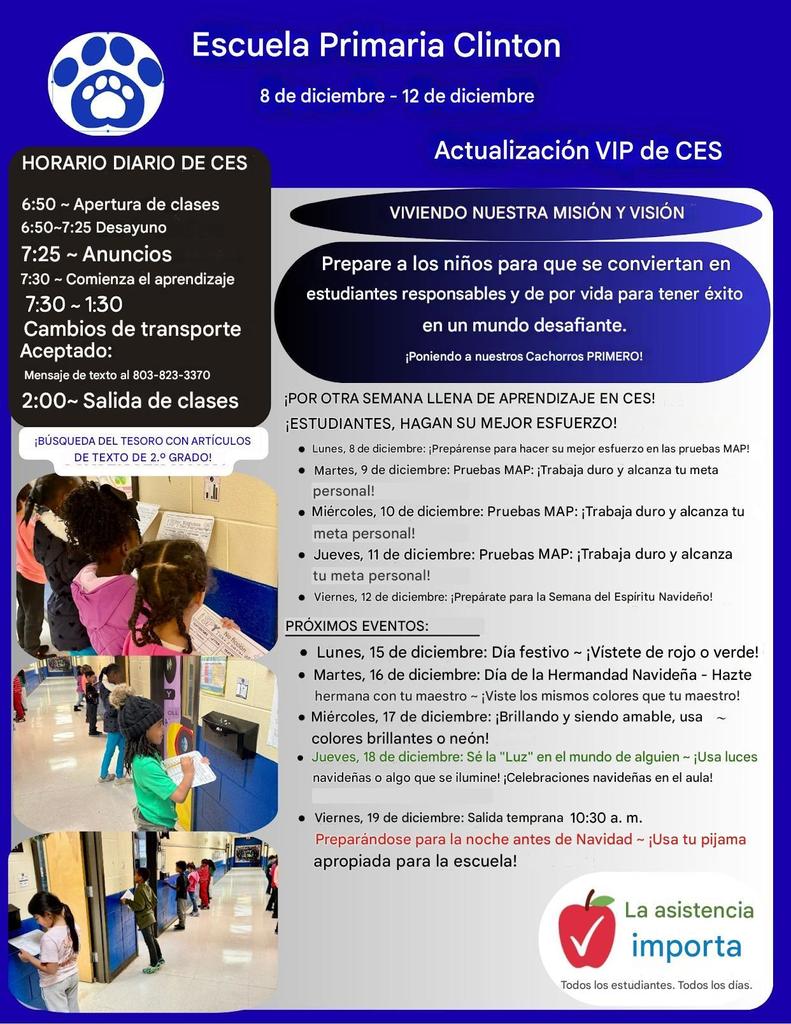 Spanish_CES Parent & Family Update Dec. 8 -12