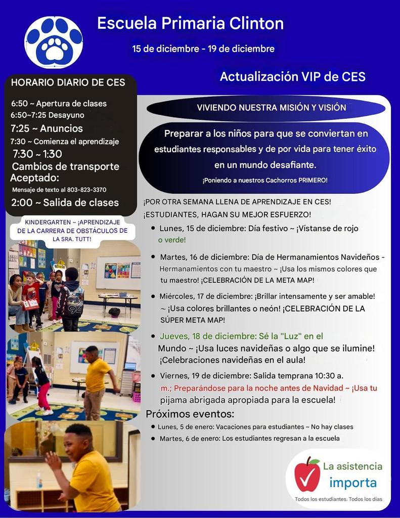 CES Parent & Family Update Dec. 15 - 19