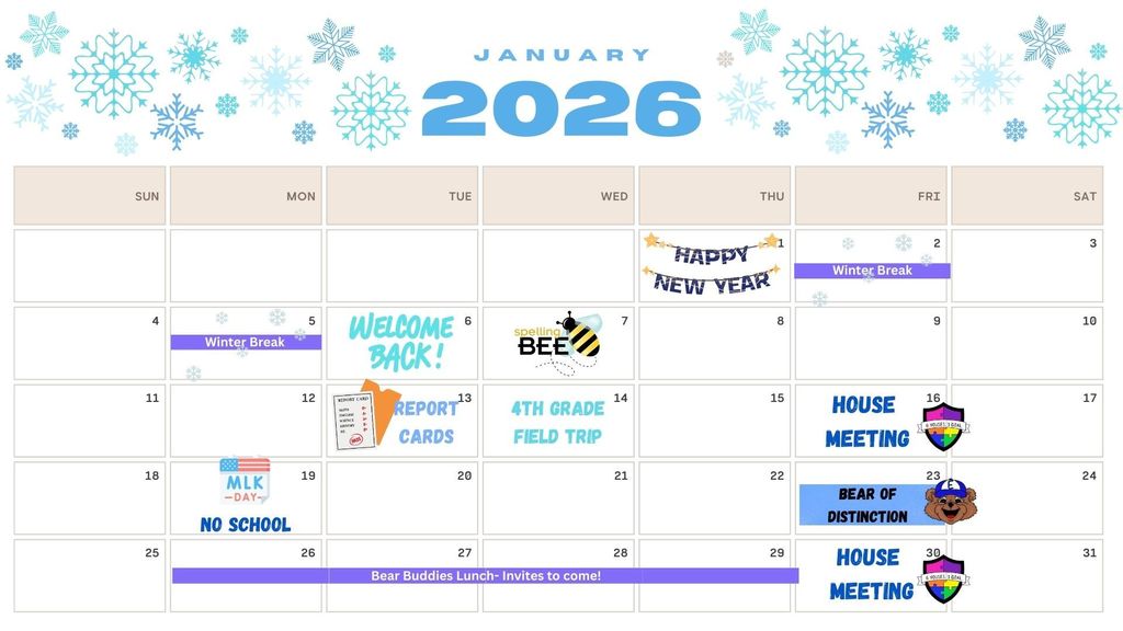 january calendar