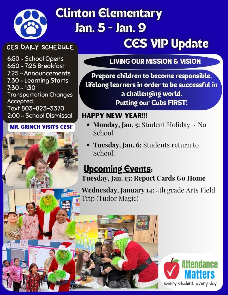 CES Parent & Family Update Jan. 5 - 9
