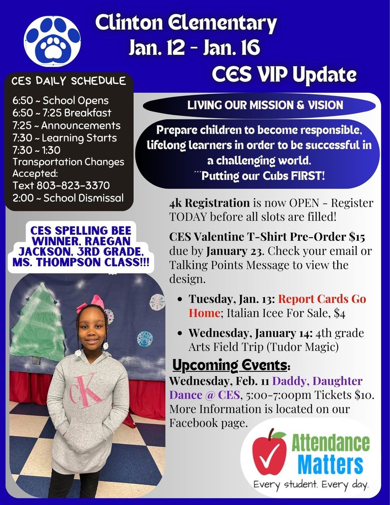CES Parent & Family Update Jan. 12-16