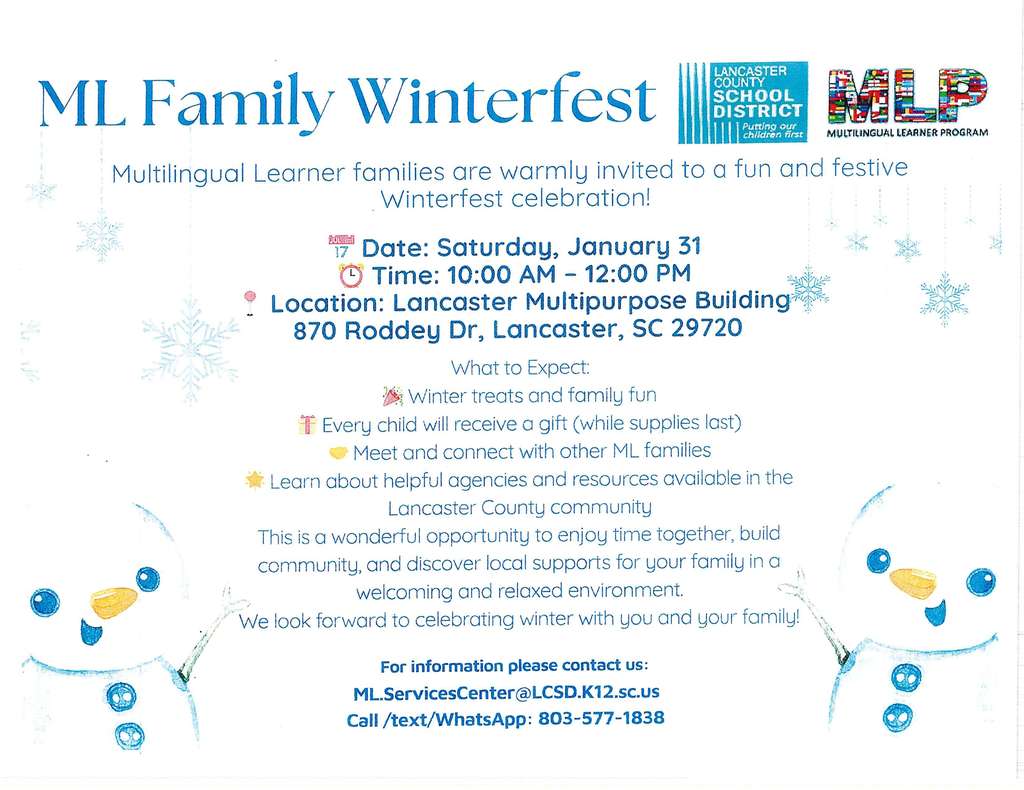 English winterfest flyer