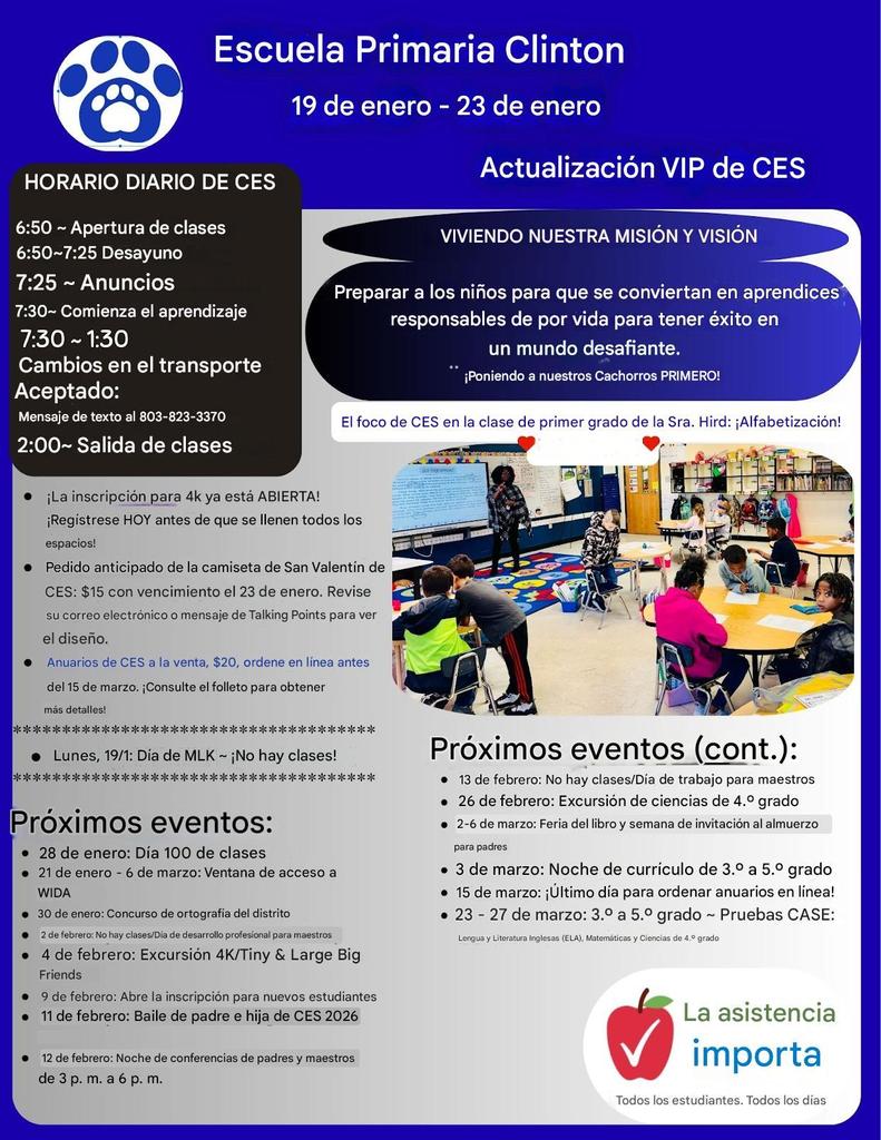 Spanish_CES Parent & Family Update Jan. 19 - 23